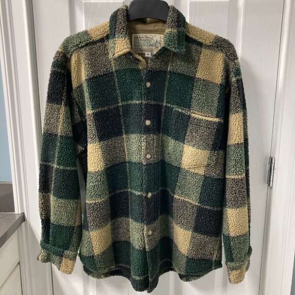 T.P. Saddle Blanket & Trading Co. Sherpa Patchwork Long Sleeve Shirt Size Medium - Picture 7 of 7